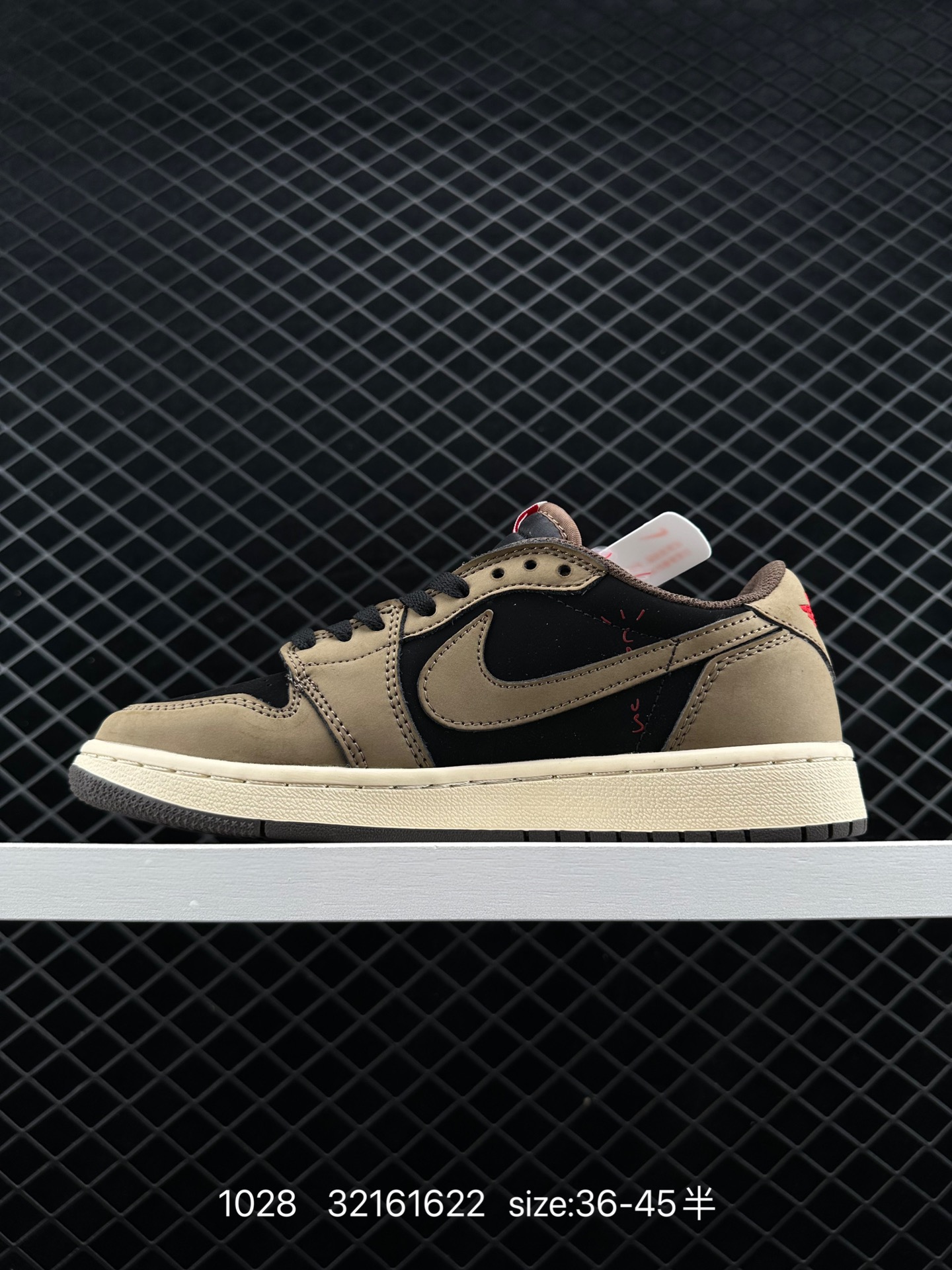 fragment design x Travis Scott x Nike Air Jordan 1 Low OG SP”Black/Green Toe“